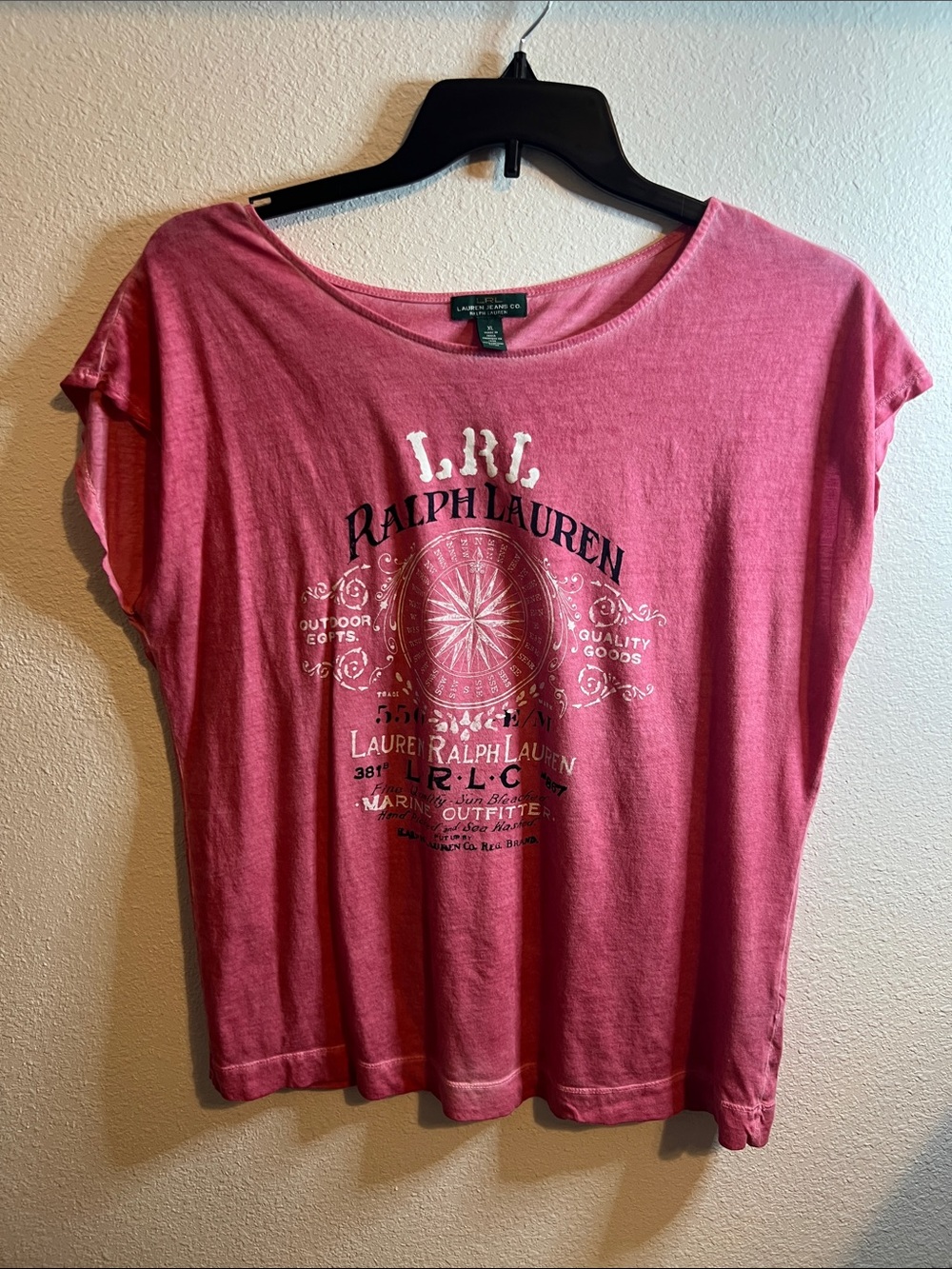 Ralph Lauren Pink Graphic Short-Sleeve Crewneck Tee
